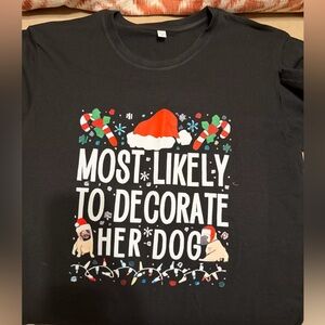 Source Unknown Black Festive Dog Tee